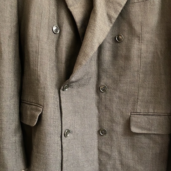 ♻️Ciero Athletic 100 Percent Pure Wool Brown Black Gray Men Blazer Jacket sz L46 - Picture 9 of 17